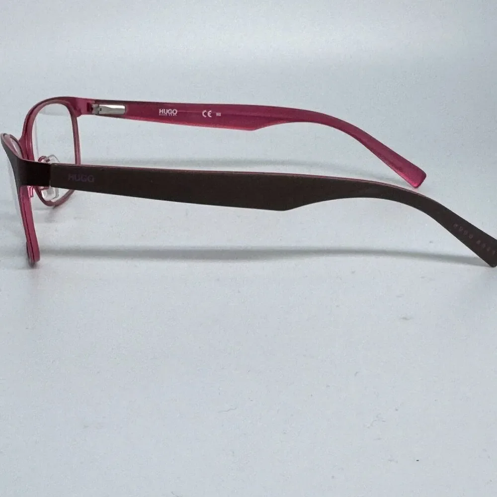 HUGO BOSS HG‎ 0210 Stainless Steel Eyeglasses Frames - Brown Pink H15601